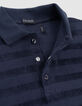 Marines Jungen-Poloshirt, Biobaumwolle, Streifen, Frottee-5