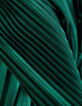 Girl's green satin pleated midi skirt-8