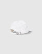 Girls’ ecru embroidered lace cap-3