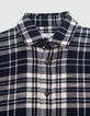 Surchemise REGULAR marine motif carreaux Homme-4
