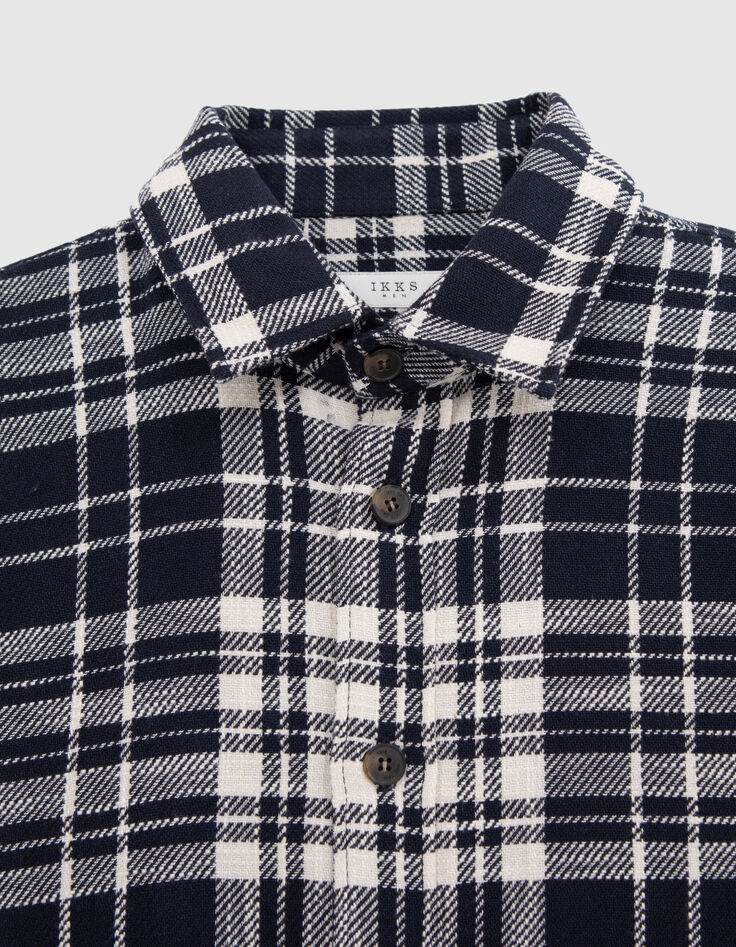 Surchemise REGULAR marine motif carreaux Homme-4