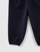 Marineblaue Jogginghose mit Halstuchgürtel für Babymädchen-4
