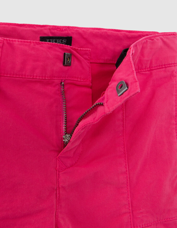 Boys' pink cargo Bermuda shorts-5