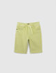 Bermudas anís cintura elástica niño-1