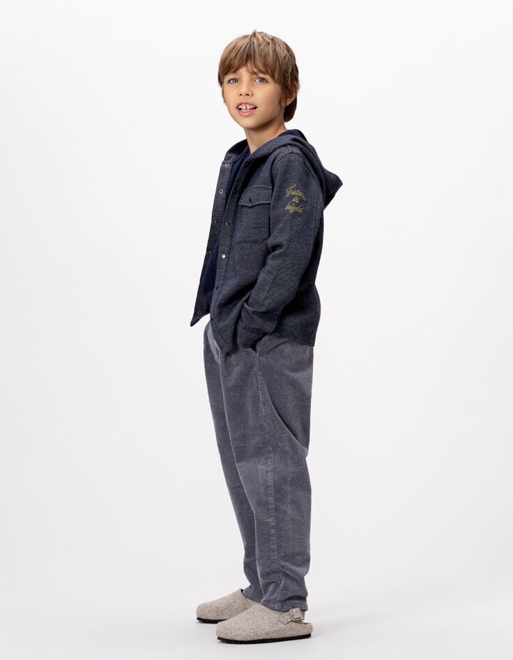 Boys’ blue corduroy loose chinos-1 Boys’ blue corduroy loose chinos-1