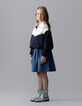 Girls’ 2-in-1 denim dress and zip-neck sweatshirt-2