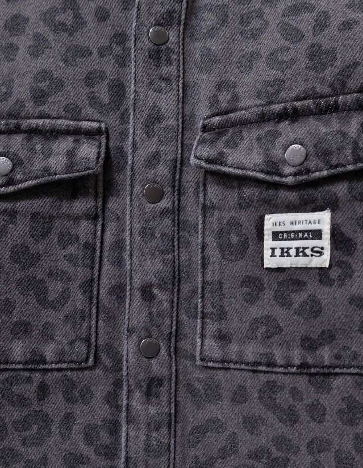 Sobrecamisa vaquera gris leopardo niño-5 Sobrecamisa vaquera gris leopardo niño-5