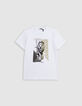 T-shirt blanc visuel lion garçon-2