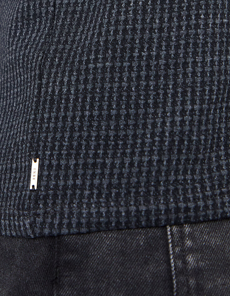 Men’s charcoal grey and black houndstooth T-shirt-4