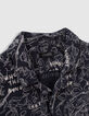 Boys’ navy Lenzing™ Ecovero™ viscose shirt, line drawing print-6