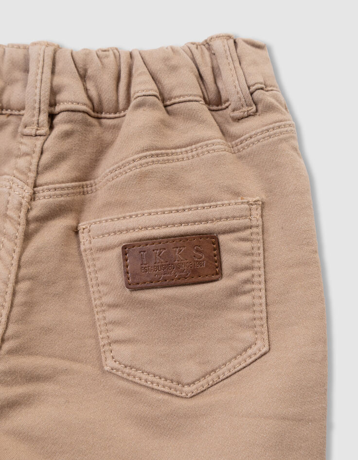 Boys’ beige loose jeans with elasticated waist-5