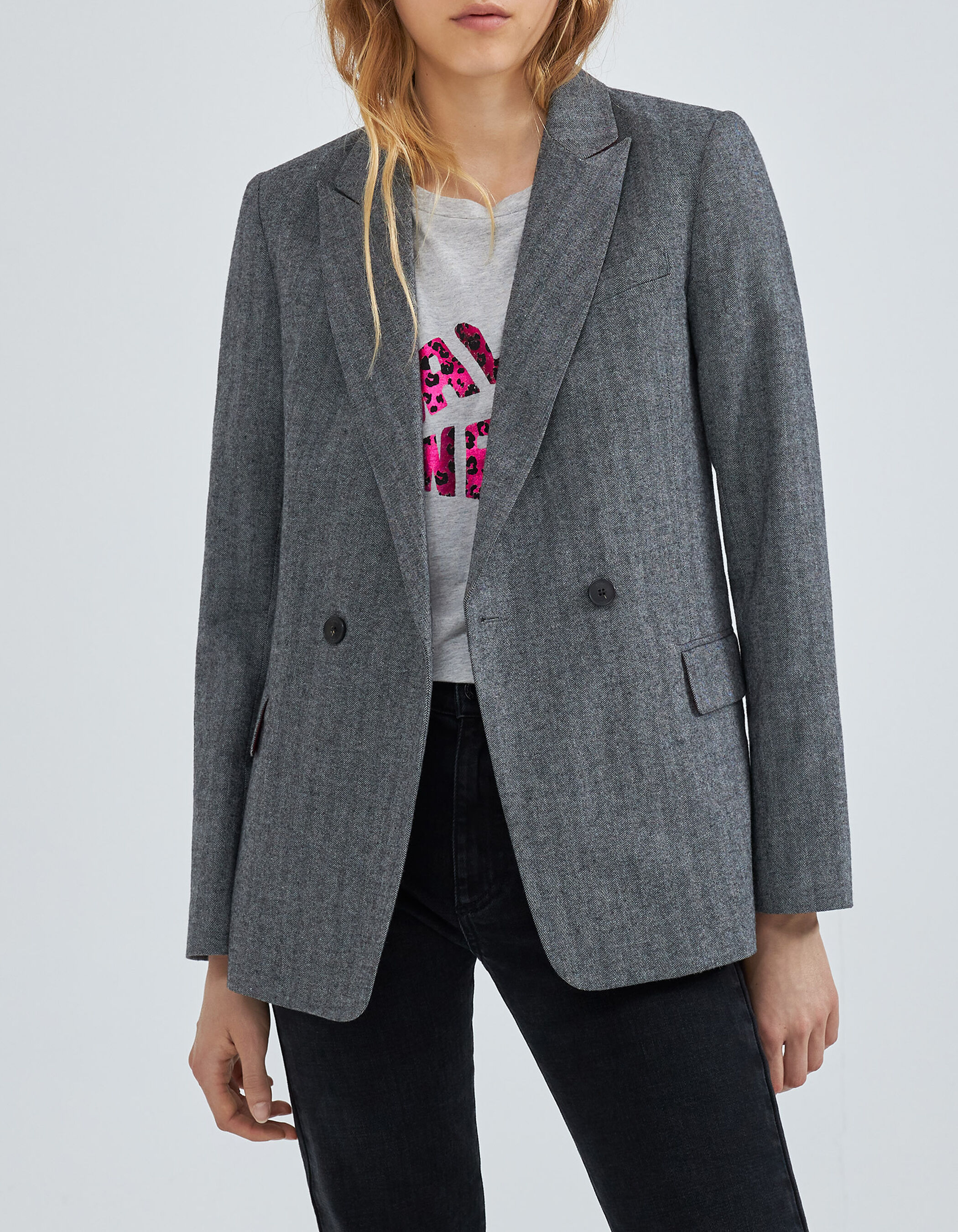 Grey dress jacket womens outlet