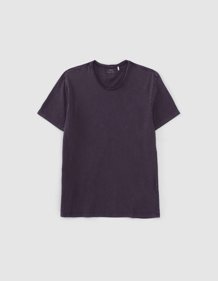 T-shirt L'Essentiel dark plum col rond Homme-4