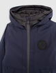 Parka 2-en-1 marine doudoune motif jacquard garçon-3