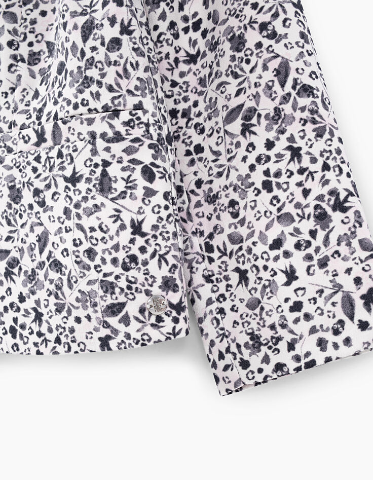 Girls’ off-white tachist print jacket-4