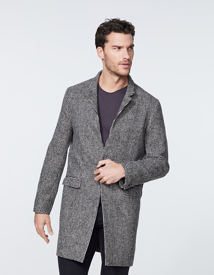 Men’s anthracite checked coat-2