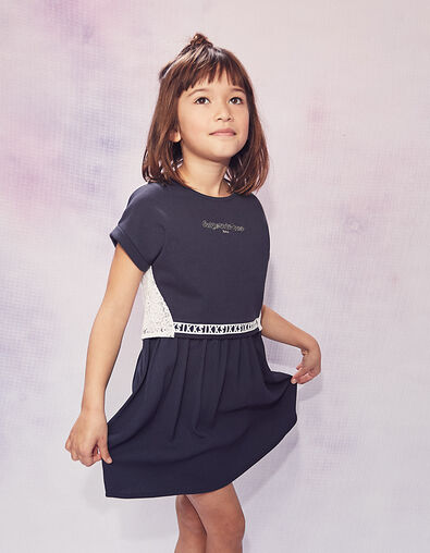 Robe 2 en 1 navy avec top cropped fille - IKKS