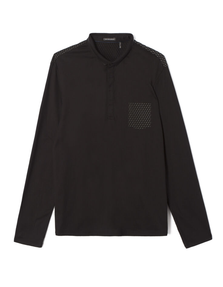 Men's black polo shirt-6