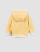 Cardigan réversible rayé et jaune bébé garçon-5