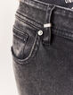 Men’s black dirty faded SLIM jeans-4
