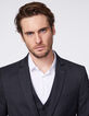 Men’s mouse grey check suit jacket-5
