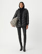 Women’s long light padded jacket+sweatshirt fabric hood-1
