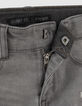 Light grey skinny jeans met print en badge jongens -5