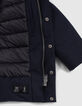 Navy parka met doorstikte voering jongens-4
