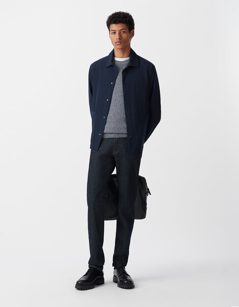 Herrenjacke aus Seersucker, marineblau, COOLMAX - IKKS