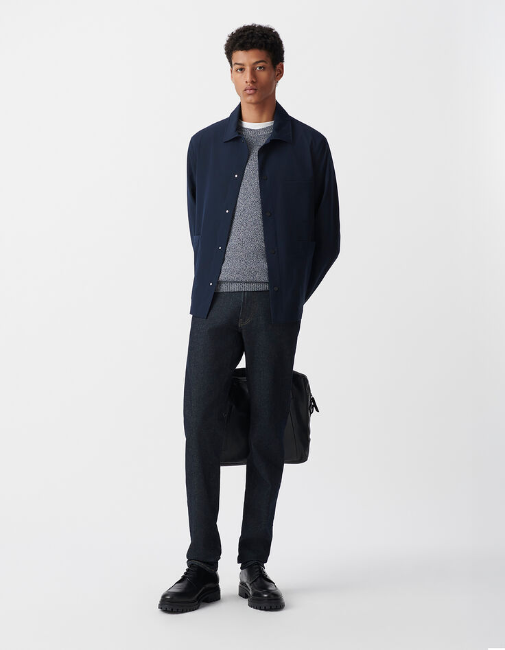 Veste marine seersucker COOLMAX Homme-1
