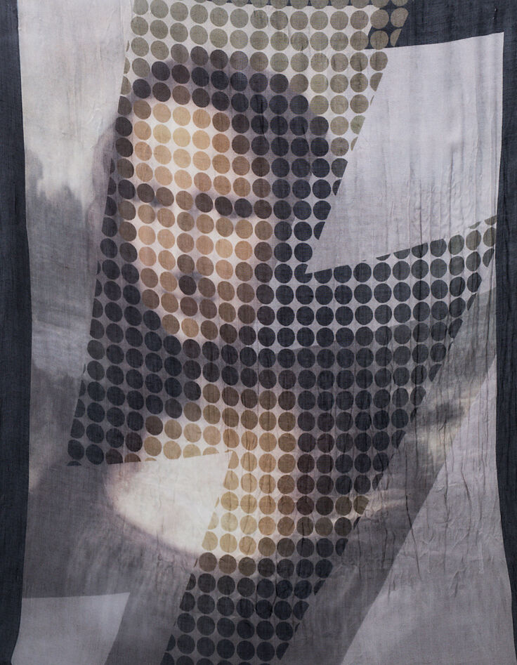 Men’s black Mona Lisa-feel scarf-2 Men’s black Mona Lisa-feel scarf-2