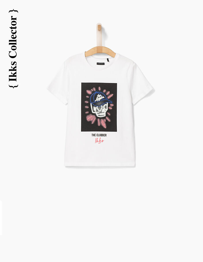 Boys’ white Collector T-shirt The Clubber  - IKKS