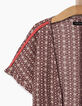 Vest redwood geometrische print meisjes-4