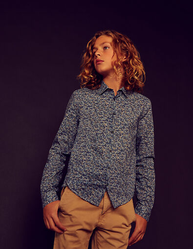 Navy Liberty® overhemd bloemenmotief jongens - IKKS