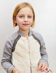 Girls' mixed-fabric cardigan-2