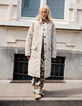 Girls’ beige trench coat with velvet collar-1