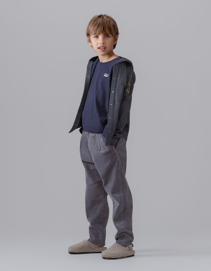 Marineblaues Jungenshirt Essentiels aus Biobaumwolle-4