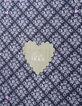 Foulard carr&eacute; marine imprim&eacute; floral et coeur vichy fille-5