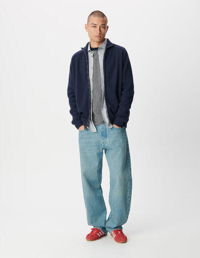 C&aacute;rdigan azul cuello camionero para hombre - IKKS