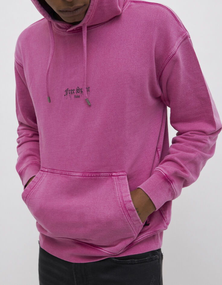 Sudadera rosa felpa capucha Hombre-6