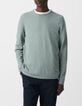 Men&rsquo;s horizon slub knit sweater with rolled edges-2