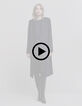Women's long navy pea coat-7