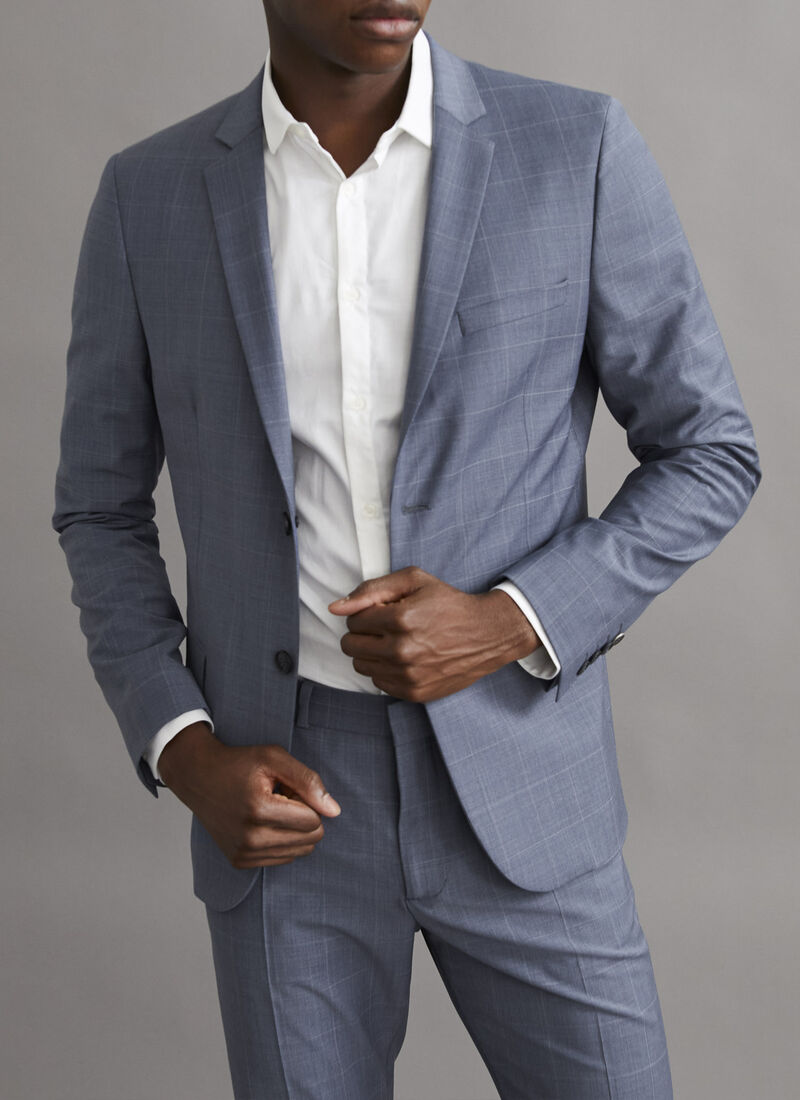 Americana índigo cuadros TRAVEL SUIT hombre