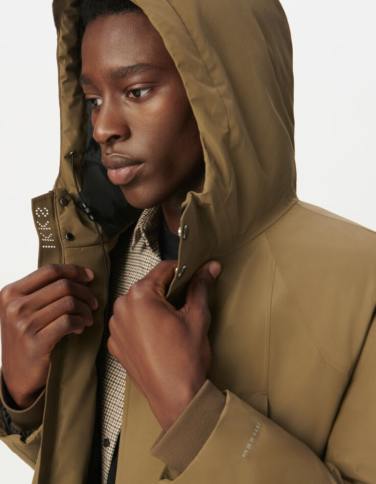 Beige parka WATERPROOF BREATHABLE doorstikt Heren-3 Beige parka WATERPROOF BREATHABLE doorstikt Heren-3