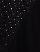 Schwarzer Damen-Strickpullover kurze &Auml;rmel und Strass-8