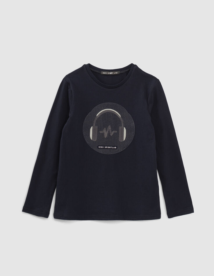 Camiseta sport navy casco pinchos niño -1