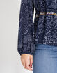 Top marine imprimé foulard I.Code-2