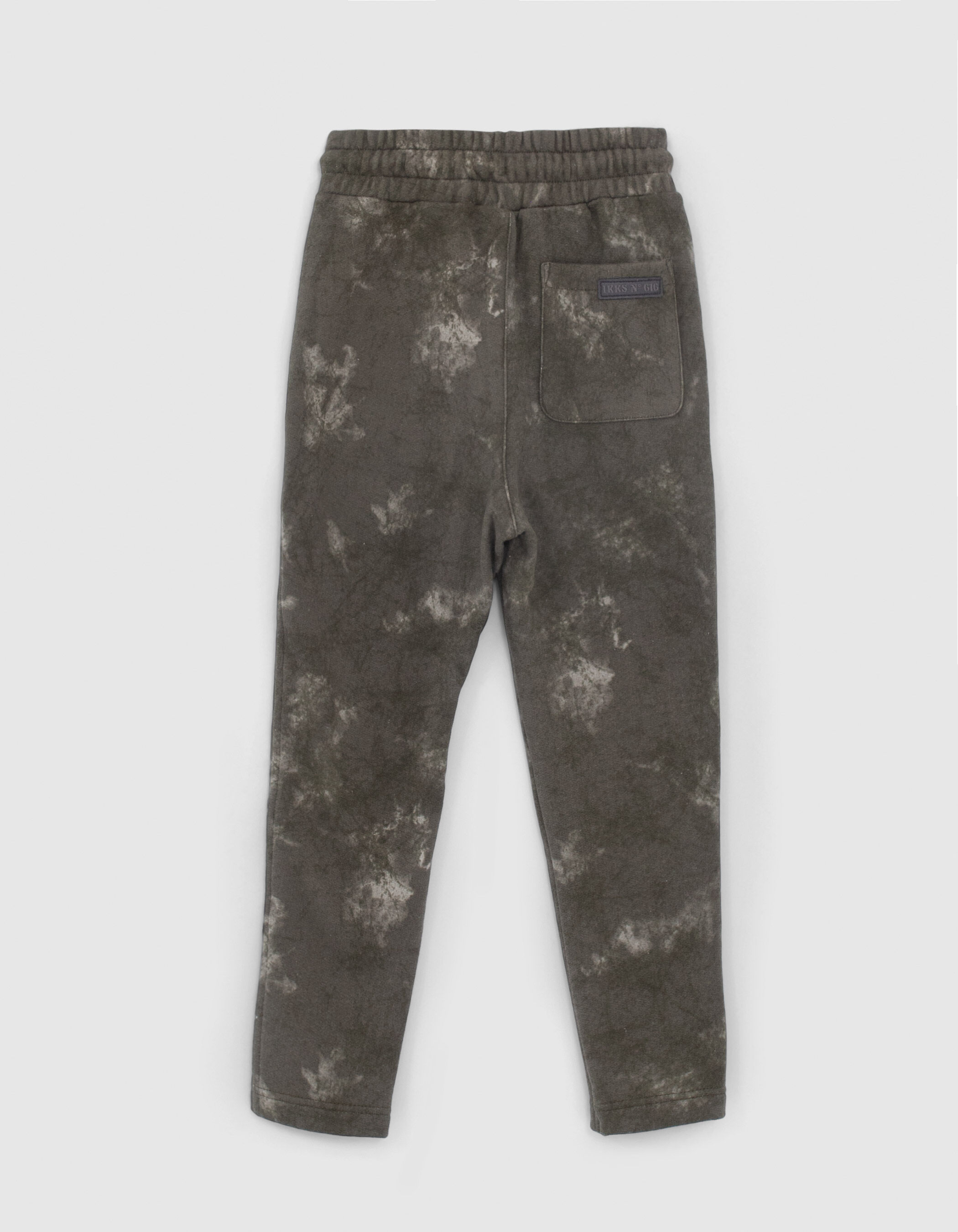 Boys khaki tie dye zipped pocket organic joggers IKKS