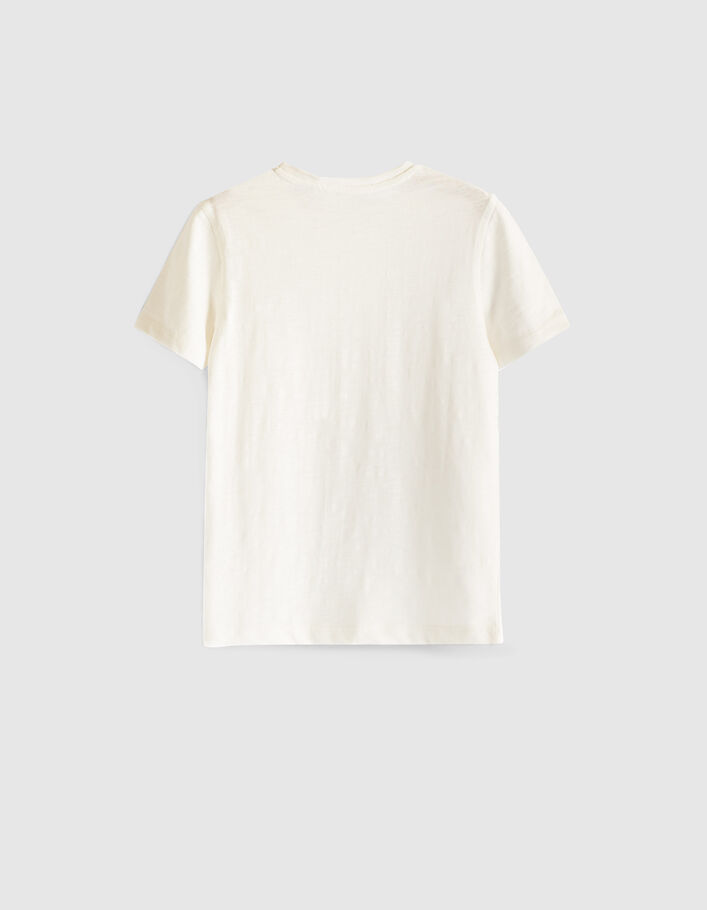 Tee-shirt blanc Essentiel en coton bio - IKKS