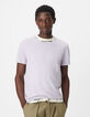 T-shirt col rond lilas coton bio Homme-2